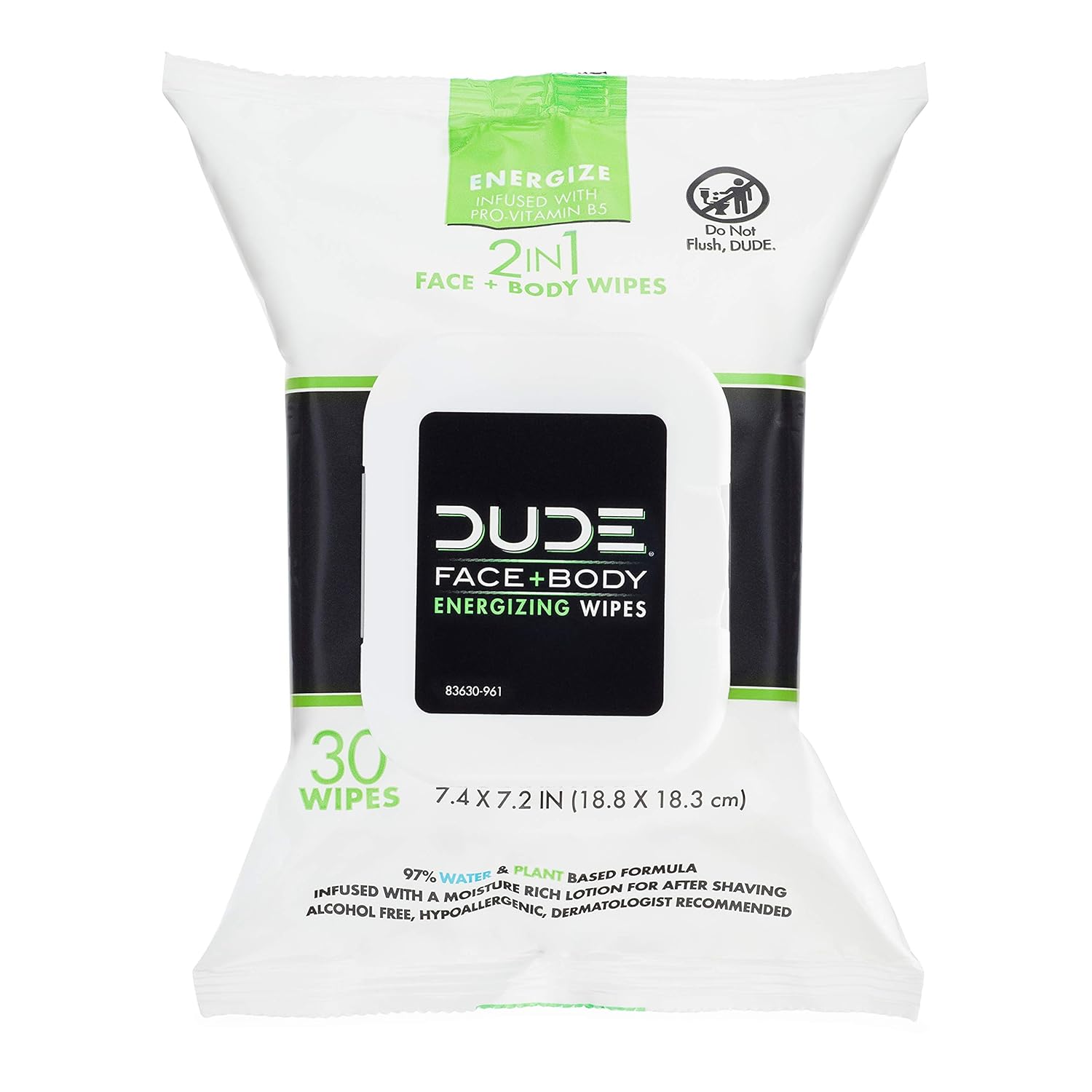 DUDE WIPES FACE WIPES,FRAGRANCE FREE
