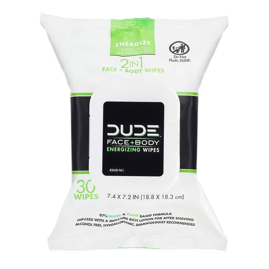 DUDE WIPES FACE WIPES,FRAGRANCE FREE
