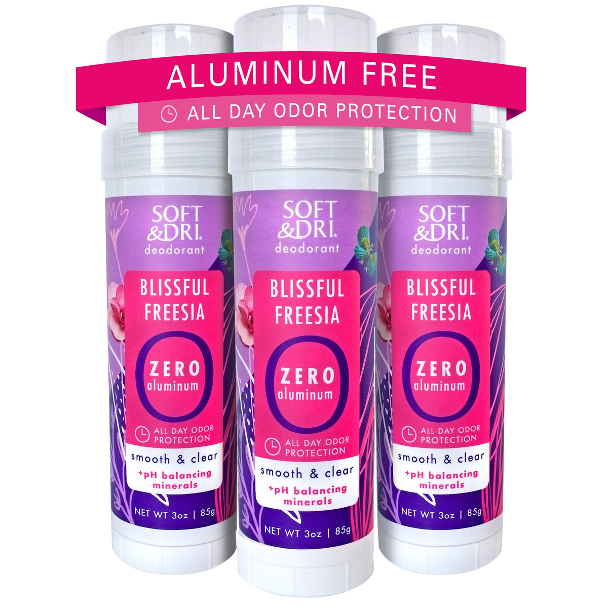 Soft & Dri Deodorant Blissful Freesia Zero Aluminum 3oz