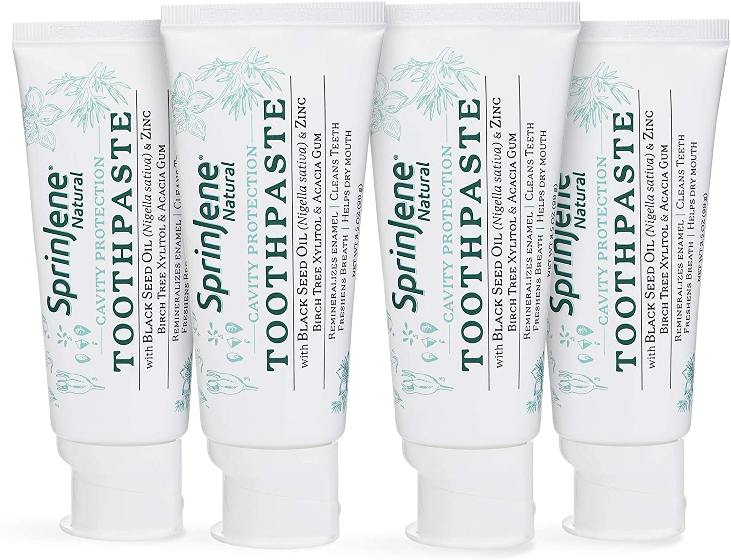 SPRINJENE NATURAL TOOTHPASTE,W/FLUORIDE