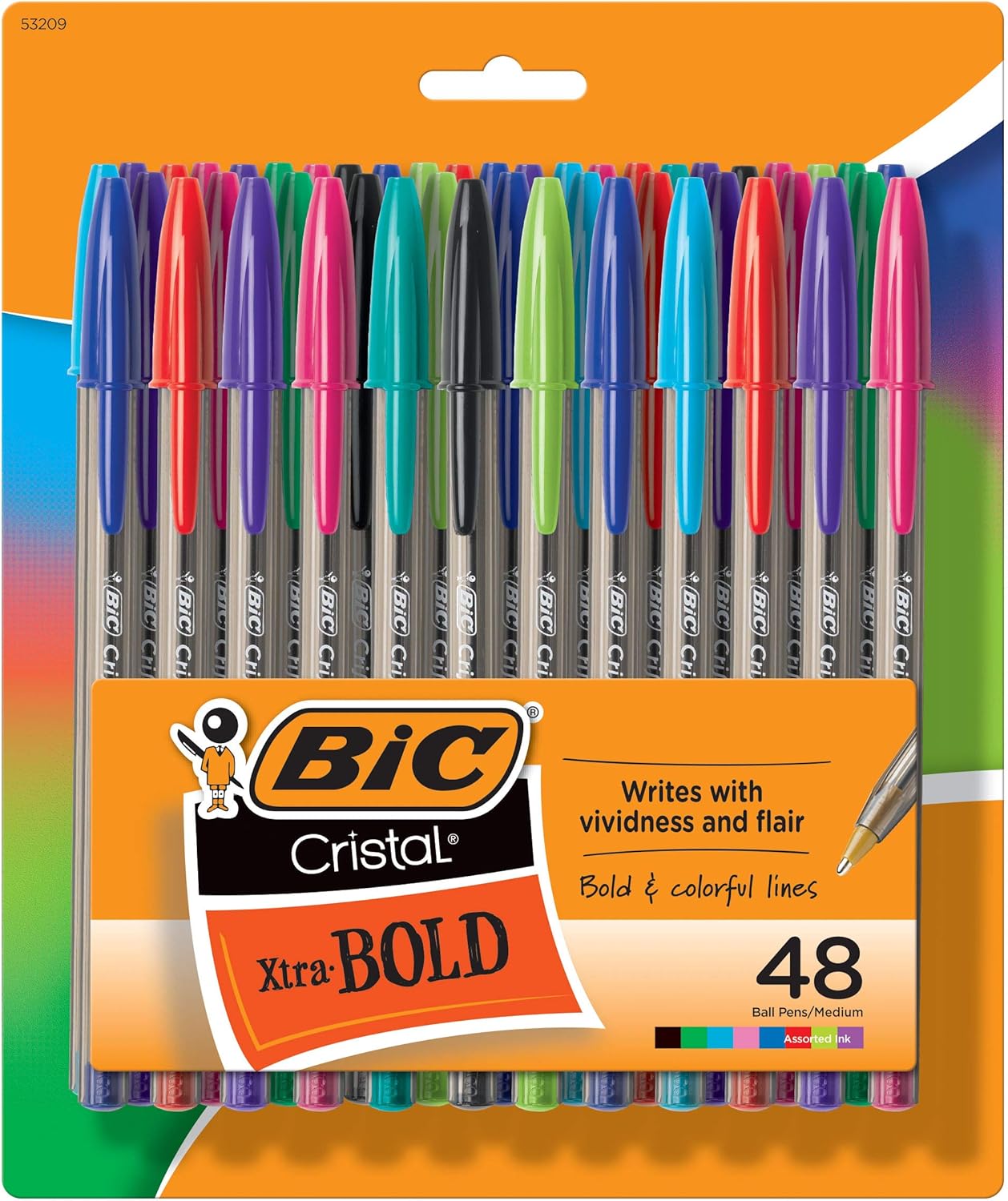 BiC Colored Retractable Ballpoint Pen - Assorted Colors, 5 count