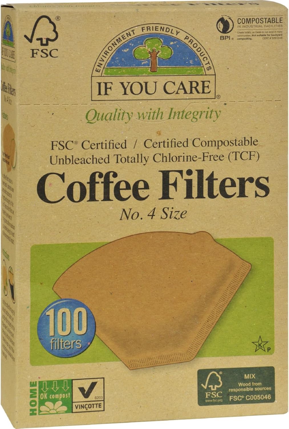 IF YOU CARE COFF FILTER,NO 4,BROWN