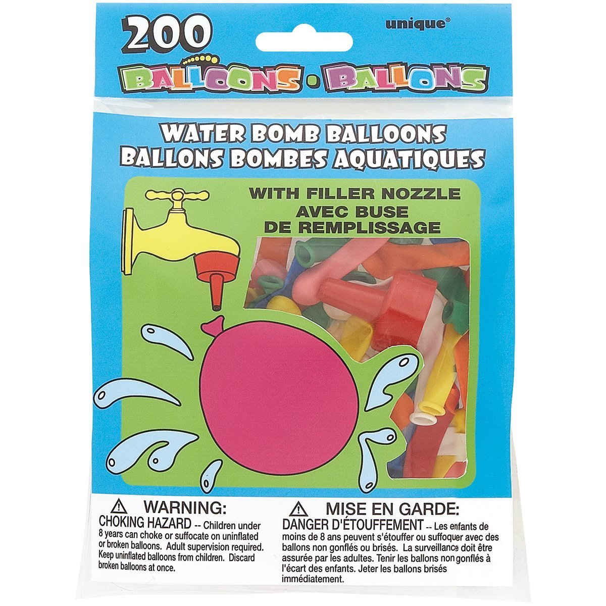 Ja-Ru Water Bomb Water Balloons, Assorted - 100 count