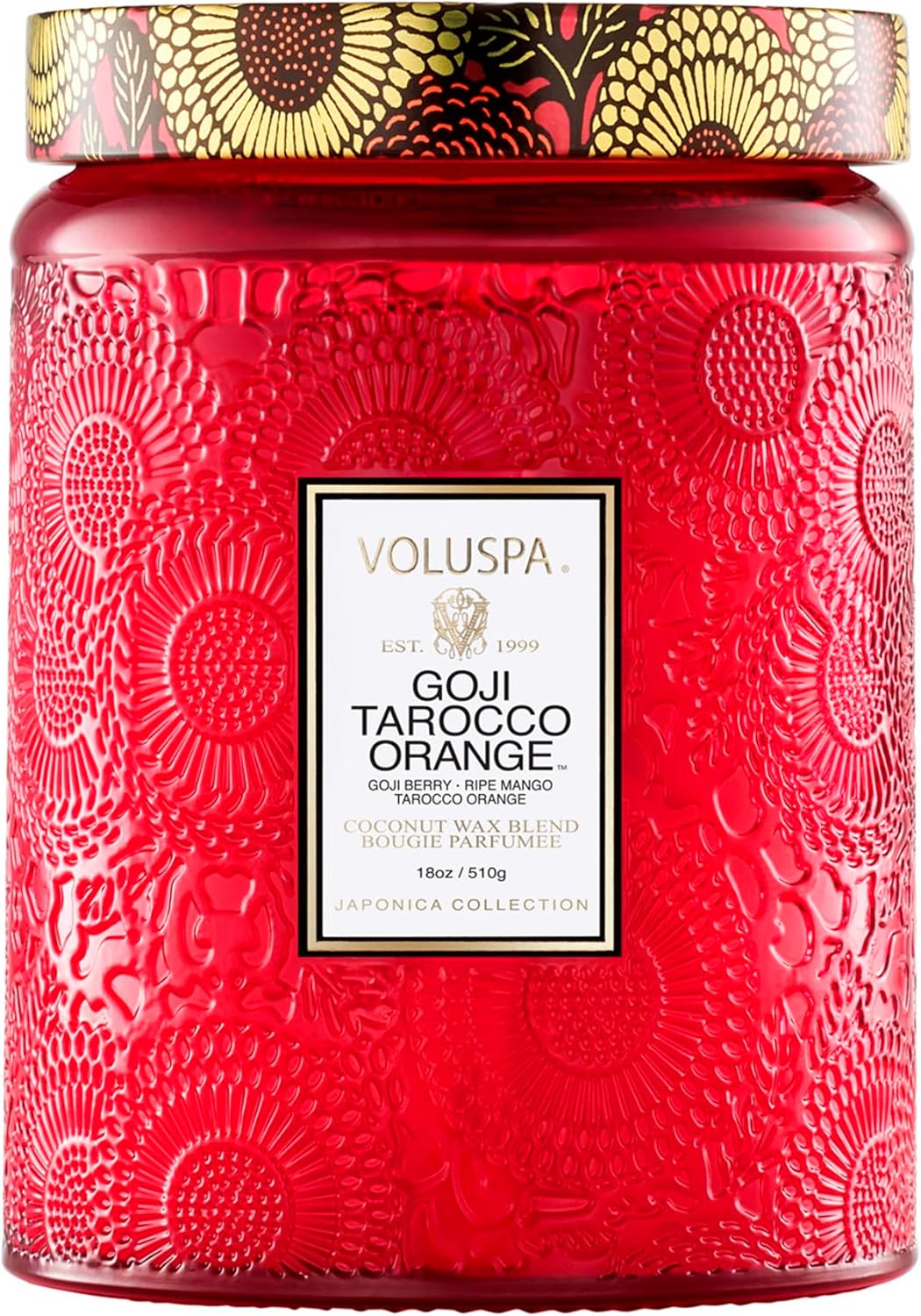 Voluspa Goji Tarocco Orange 18oz Large Glass Jar Candle