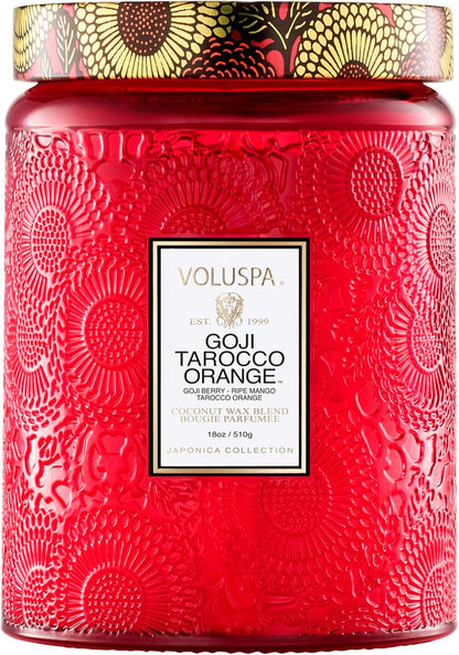 Voluspa Goji Tarocco Orange 18oz Large Glass Jar Candle