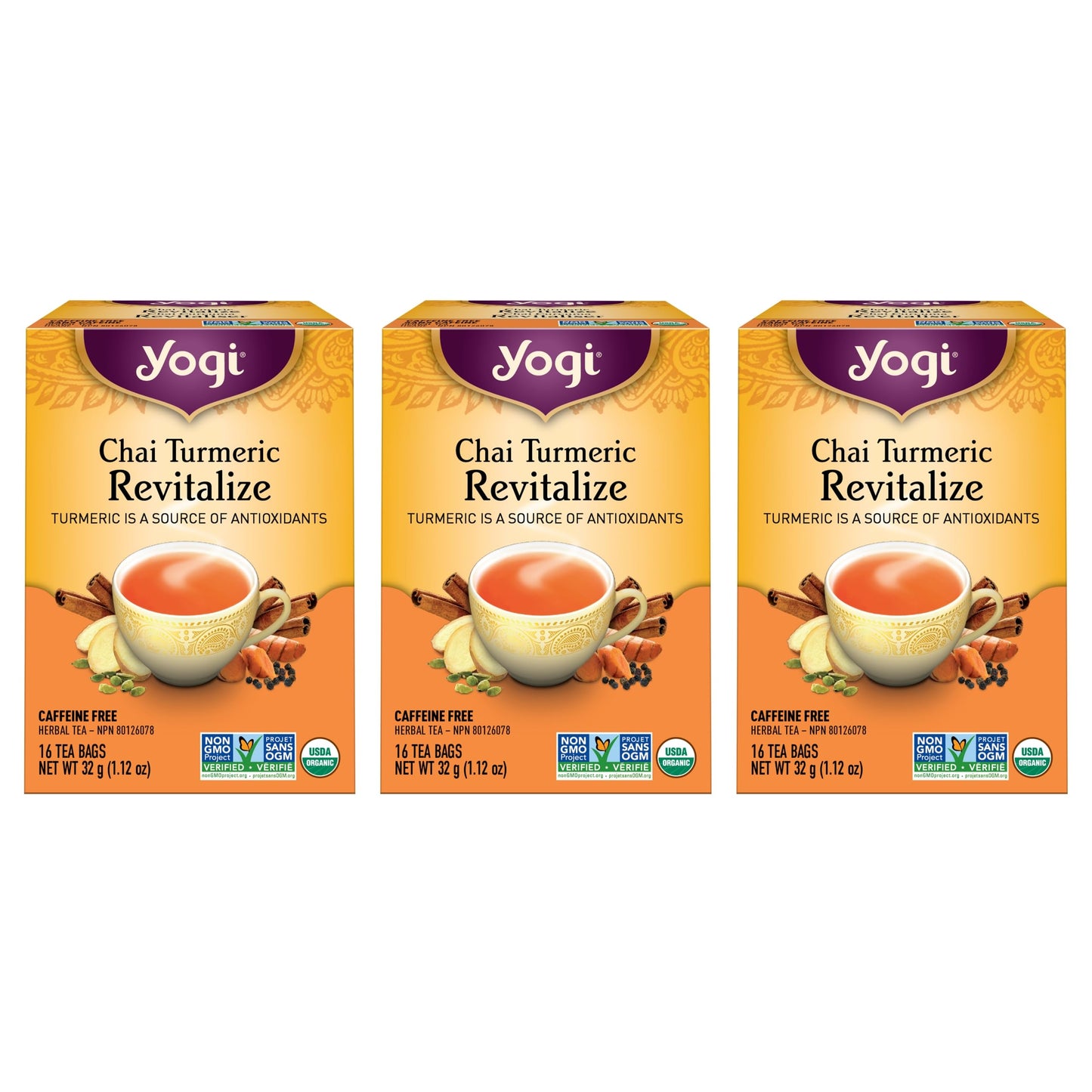 YOGI TEA,OG2,HNY CHAI TURMERIC