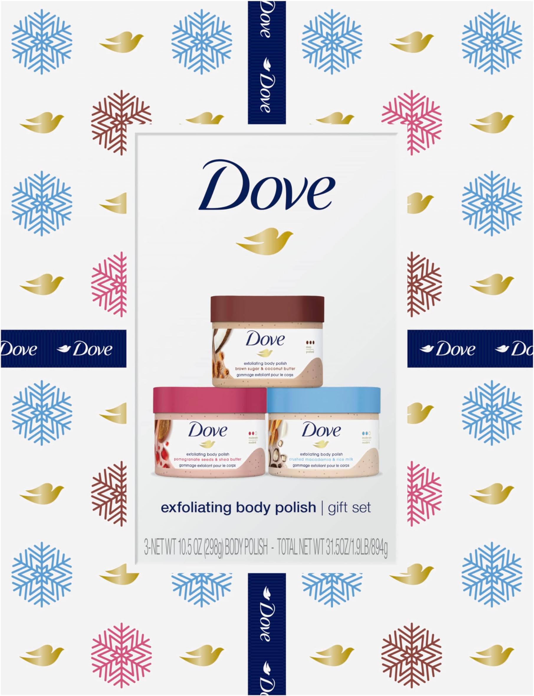 DOVE BODY SCRUB MACADAMIA   15Z