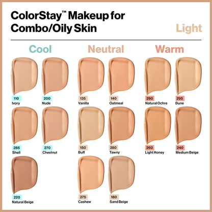 REVLON ColorStay Longwear Foundation for Combination & Oily Skin - 220 Natural Beige