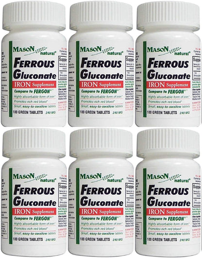 FERROUS GLUC 240MG TABLET 100CT MASON