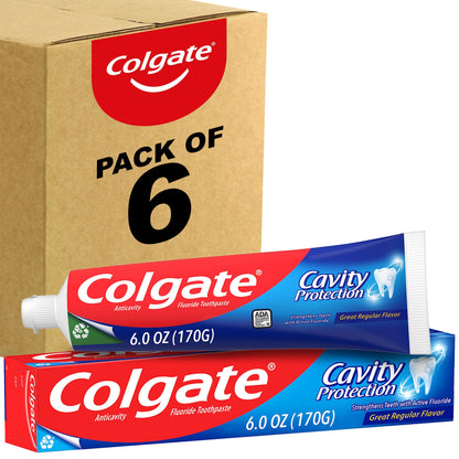Colgate Cavity Protection Travel Toothpaste with Fluoride - Great Regular Flavor, 0.85 oz