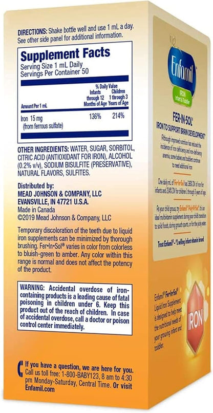 IRON DROPS 15 MG AF CHLD SOL 50 ML