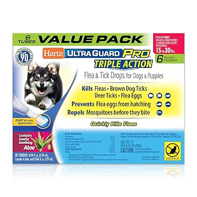 Hartz UltraGuard Pro Topical Flea & Tick Prevention for Dogs and Puppies - 61-150 lbs, 3 Monthly Treatments