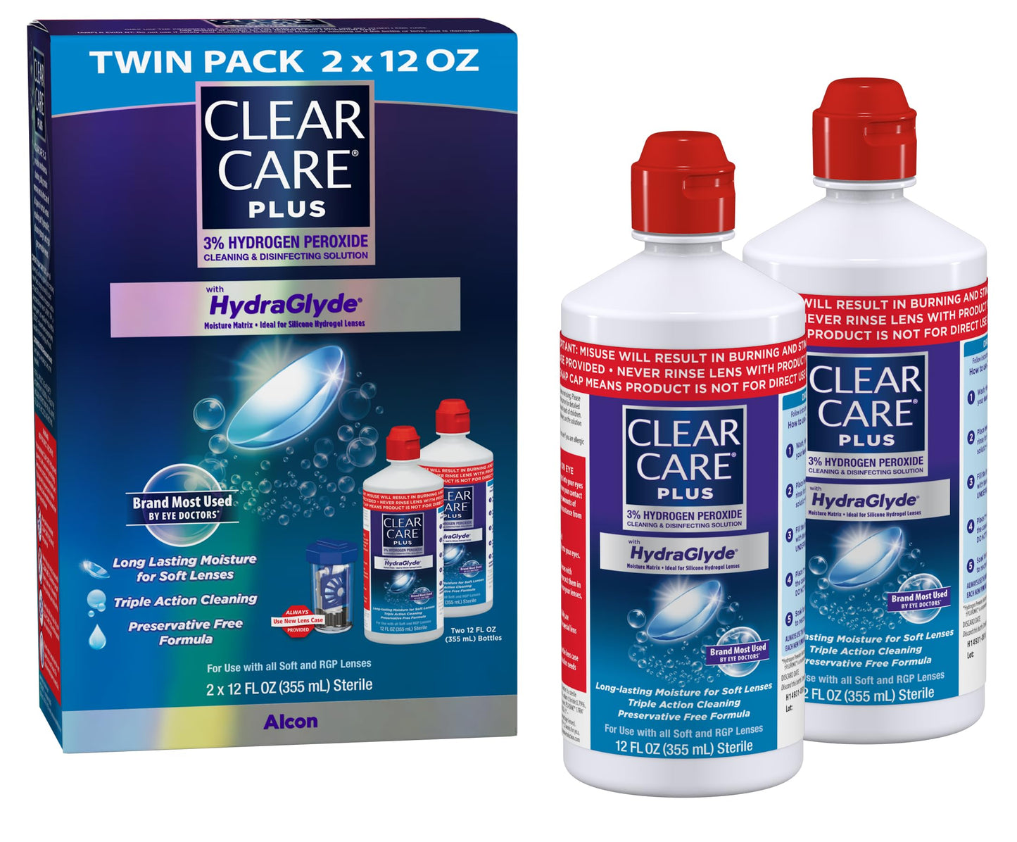 CLEAR CARE PLUS SL 2X12OZ