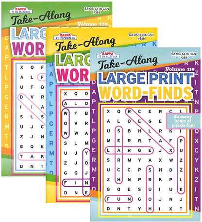 Kappa Take-Along Large Print Word-Finds Puzzles Volume 69