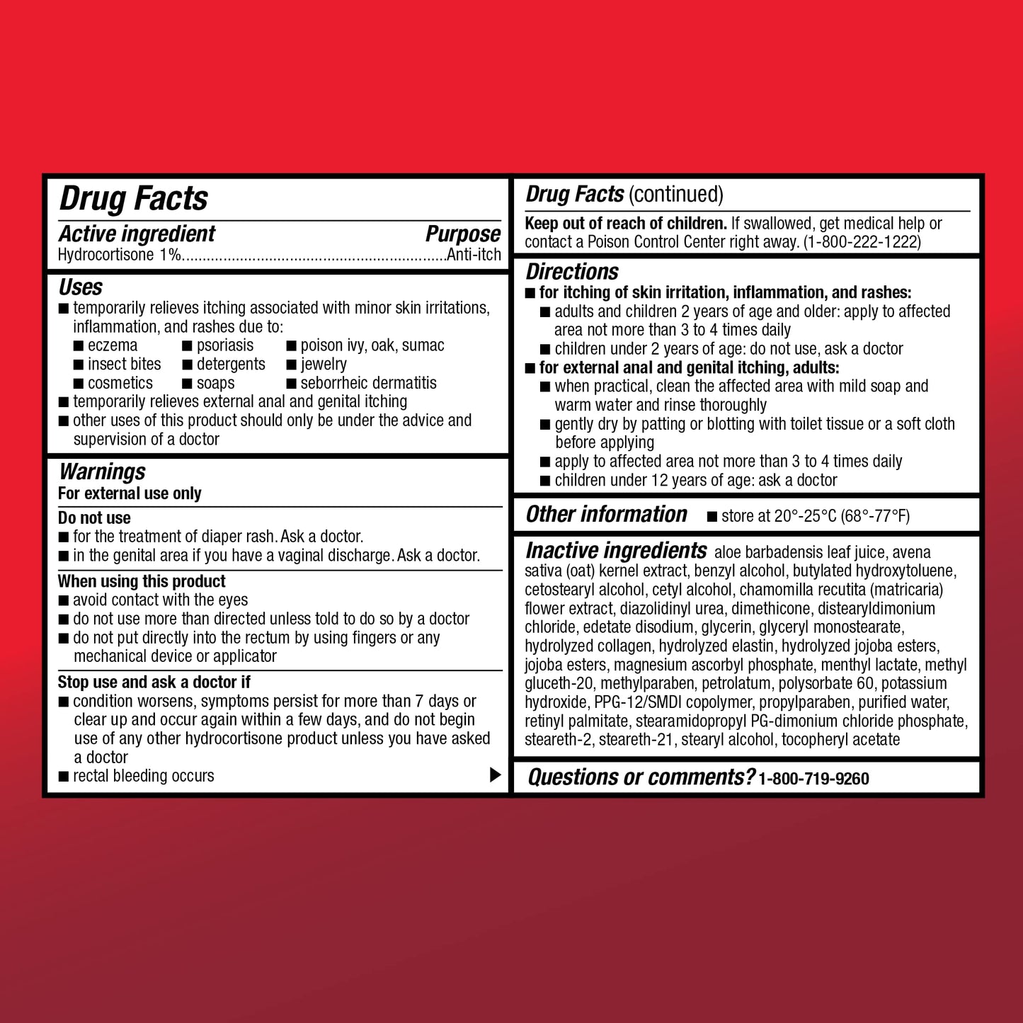 HYDROCORTISONE 1% ANTI-ITCH CRM PKT 144