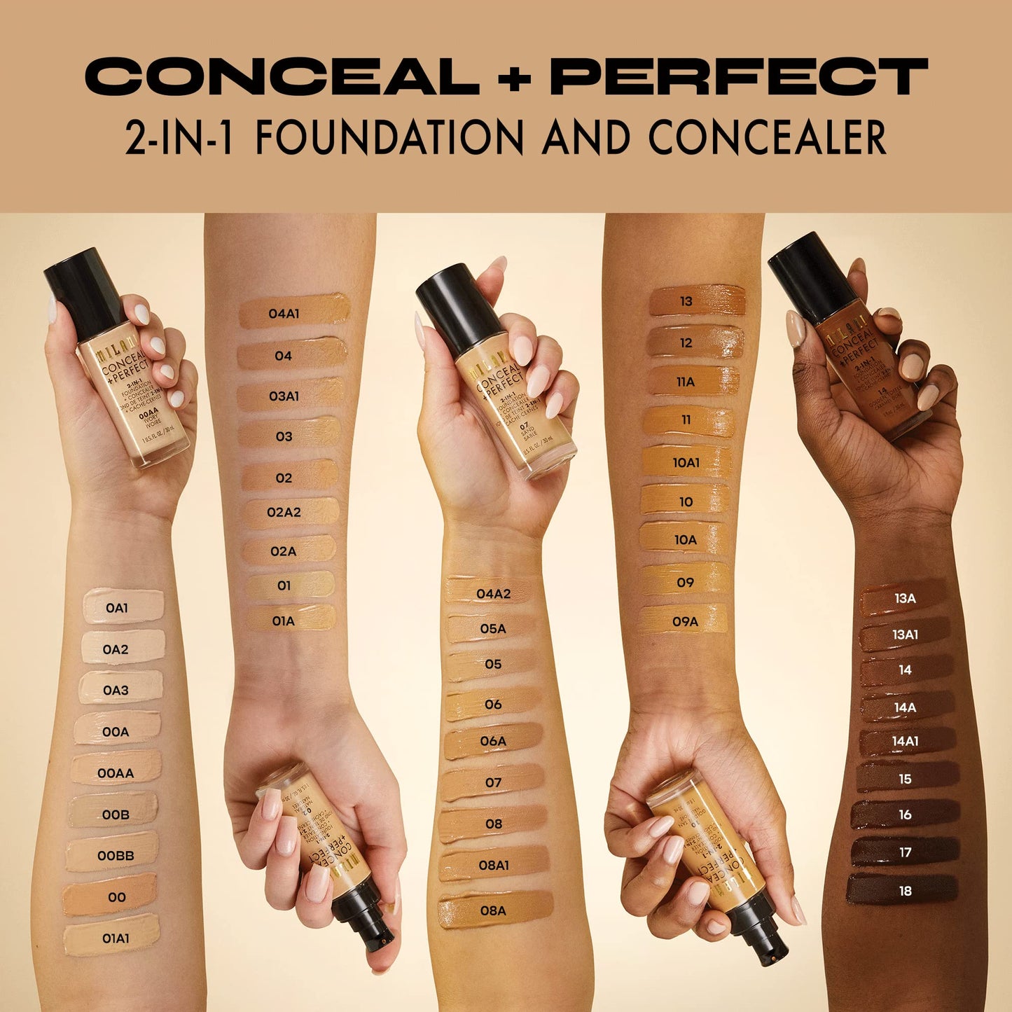 Milani Conceal + Perfect 2-In-1 Foundation + Concealer Warm Sand