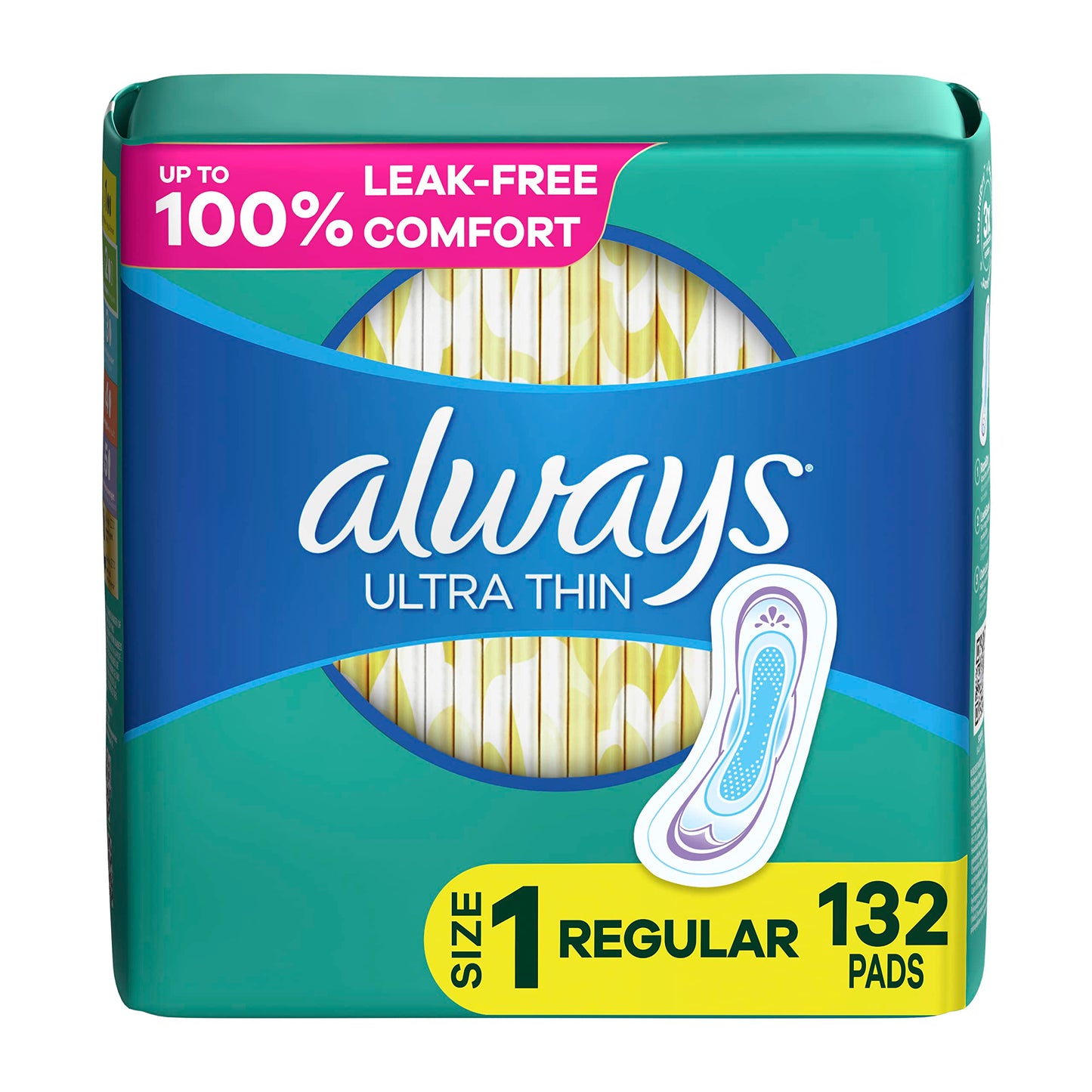 Always Pads Size 1 Ultra Thin 46 Count Regular