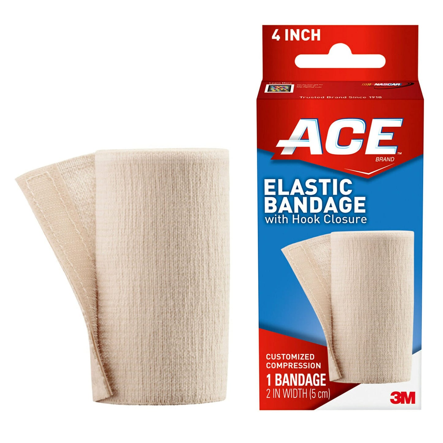 ACE COMPRESSION BANDAGE BLACK 4IN W/CLIP