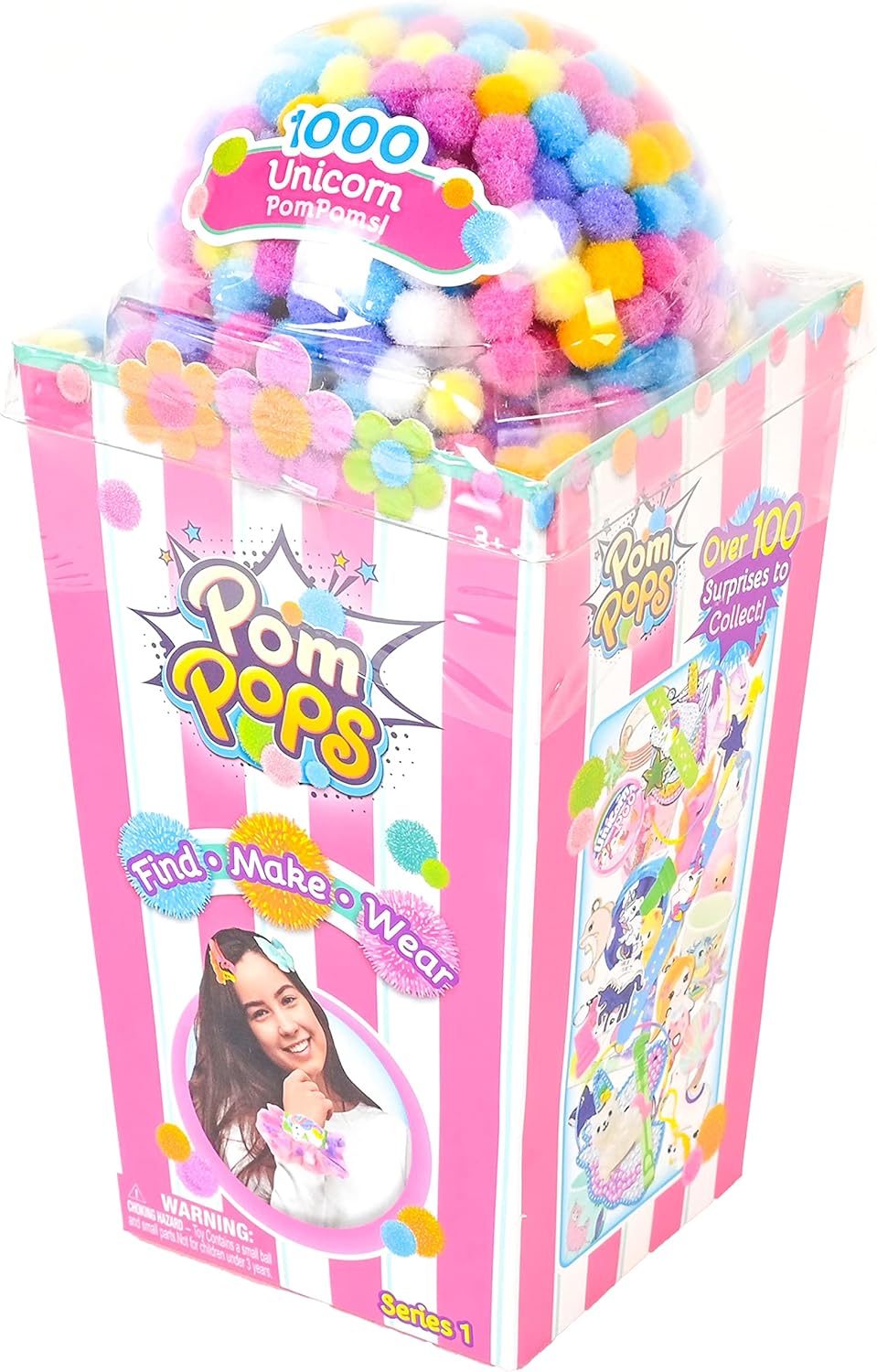 Sunny Days Entertainment Pom Pops Surprise DIY Craft Activity Kit, Assorted