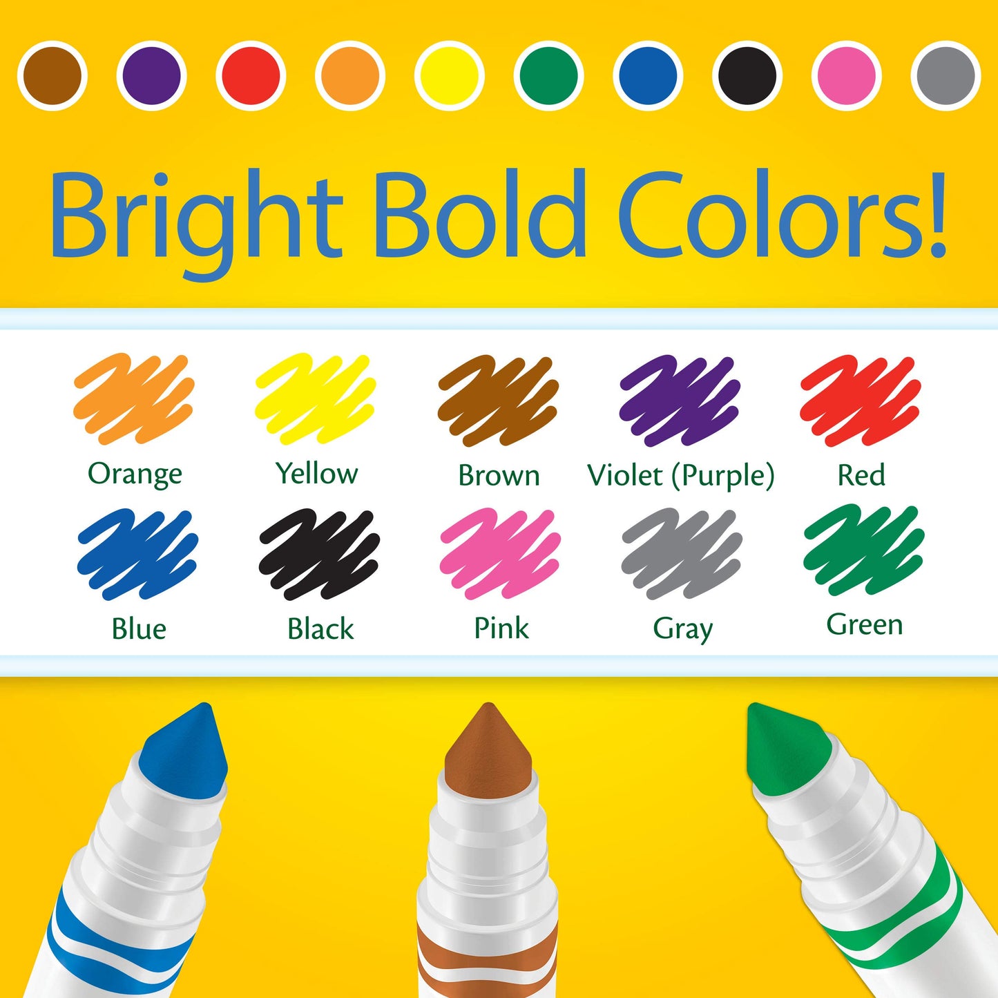 CRAYOLA MARKERS 8 BROAD LINE