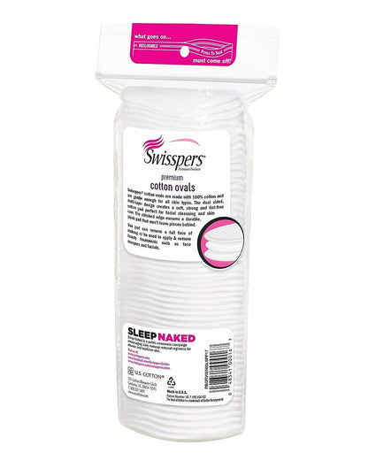 Swisspers Cotton Ovals Premium 50 Count 100% Cotton
