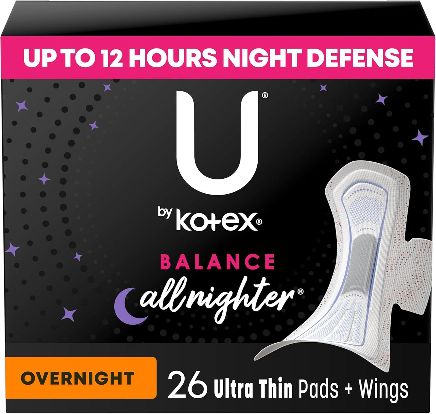 U BY KOTEX BALANCE THONG LNR PAD 8X58 DS