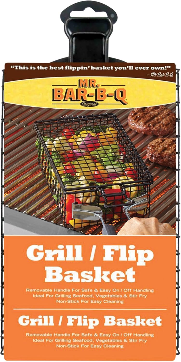 Mr. Bar-B-Q Non-Stick Flex Grilling Basket With Folding Handle