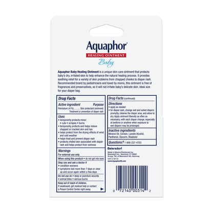 Aquaphor Baby Healing Ointment To-Go Pack for Chapped Cheeks and Diaper Rash, 2 count