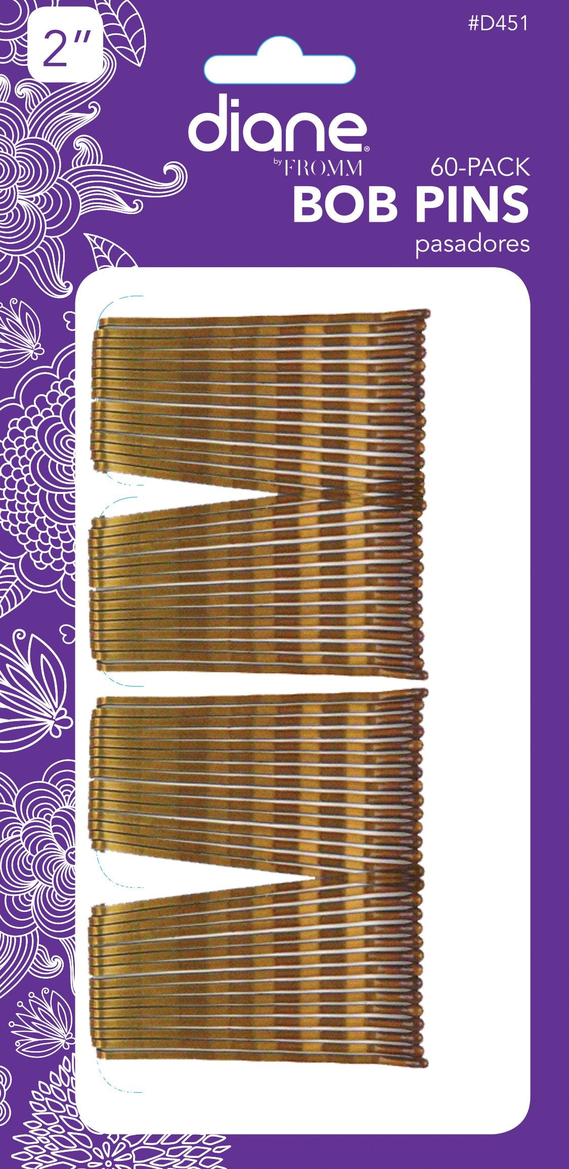 Diane Bobby Pins 2Inch Bronze 60 Count (12in) Carded