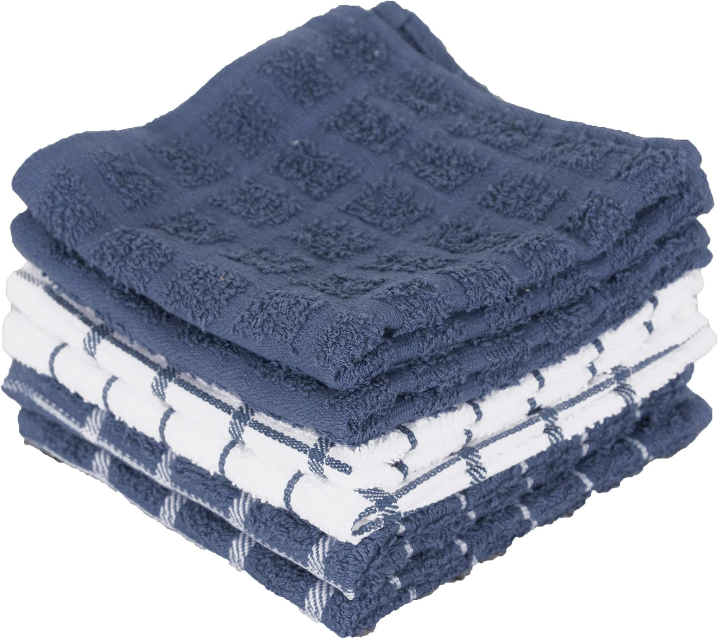 MUkitchen 100% Cotton Ridged Solid Cloth - Cactus, 12"x12"