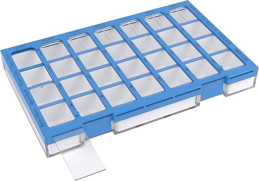 Ezy Dose (7-Day) Pill, Medicine, Vitamin Organizer Box  Large Compartments  Transparent Lids