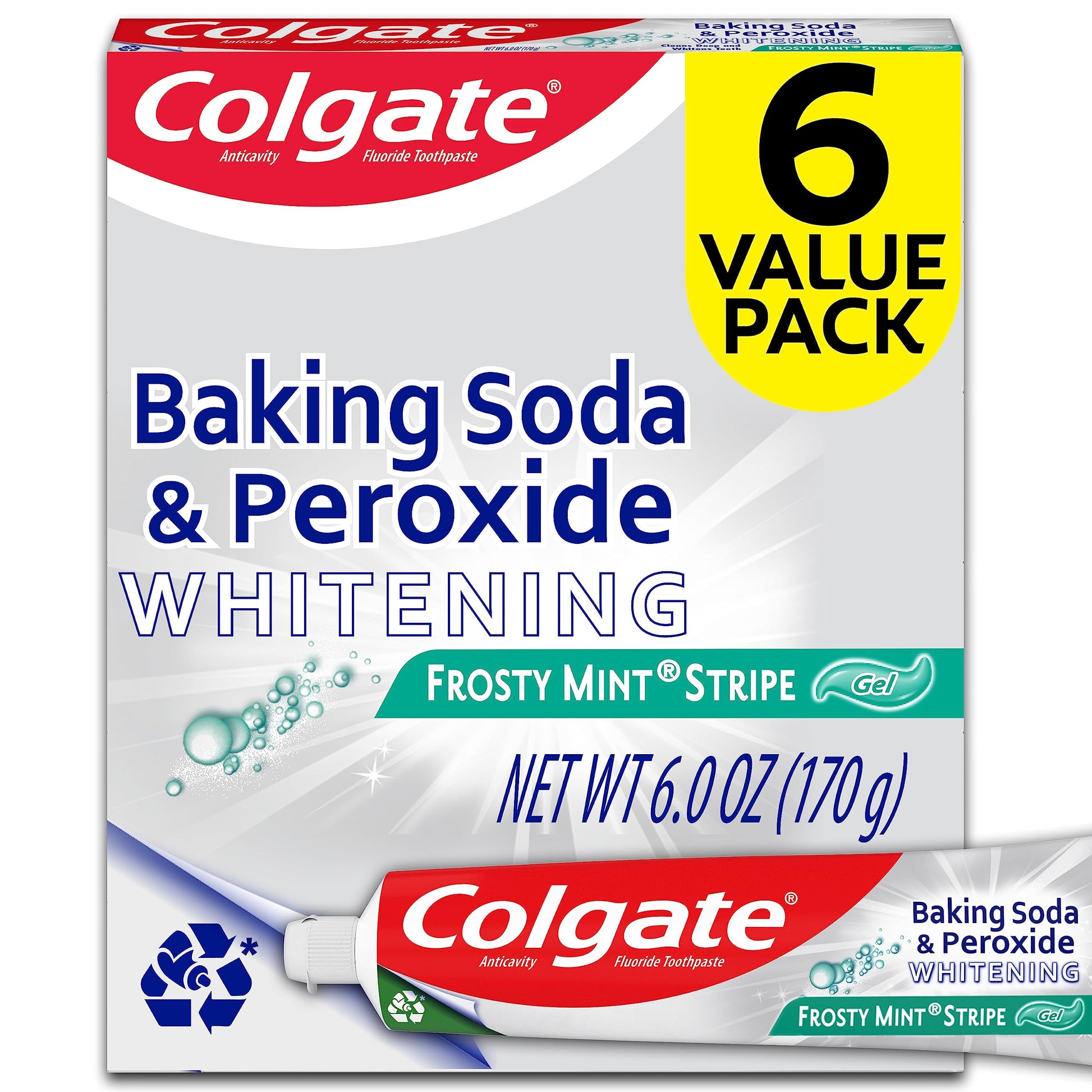 COLGATE B/SODA PEROX WHITE GEL F/MNT 6OZ