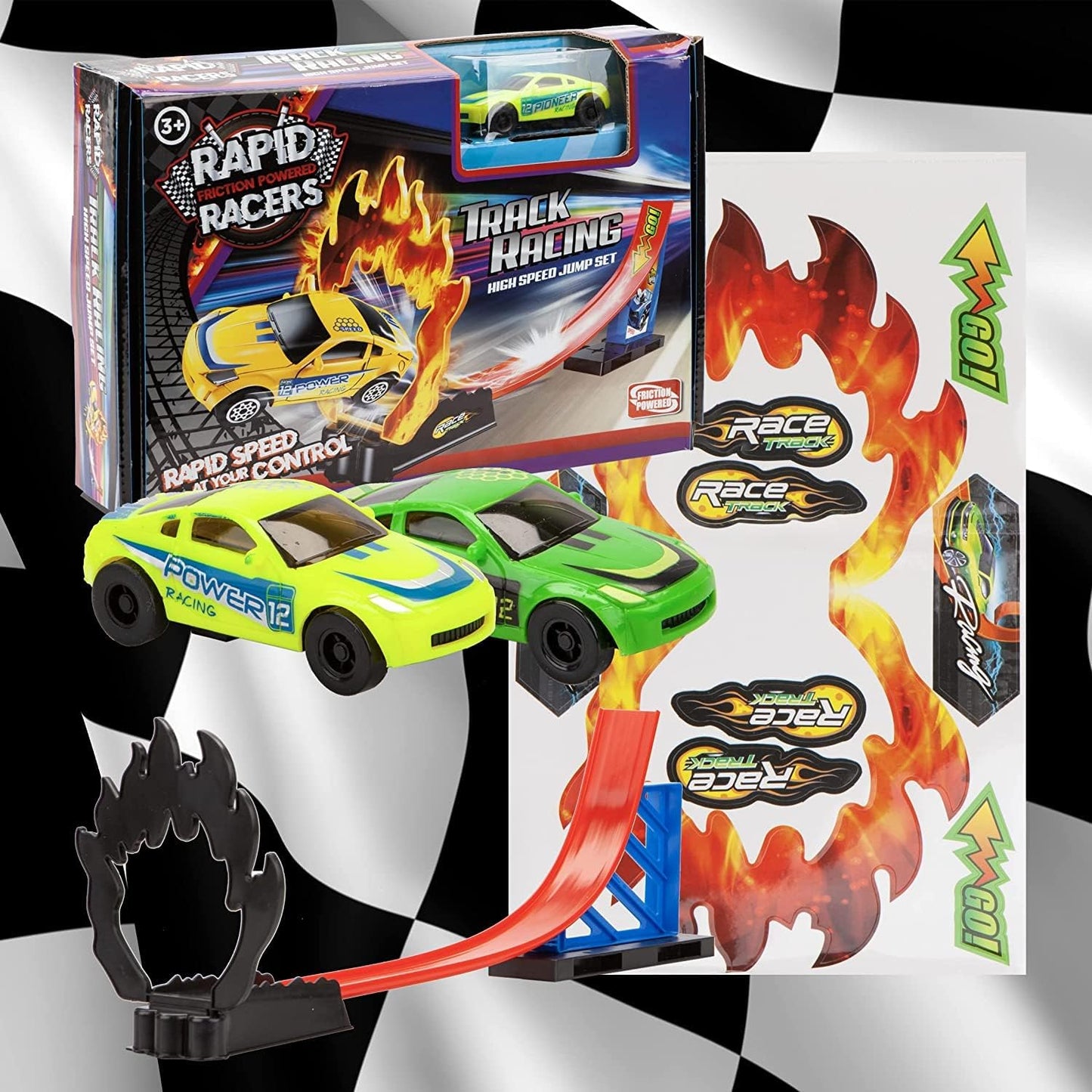 JA-RU Speed Shot Pull Back Track Racer, 6 pack