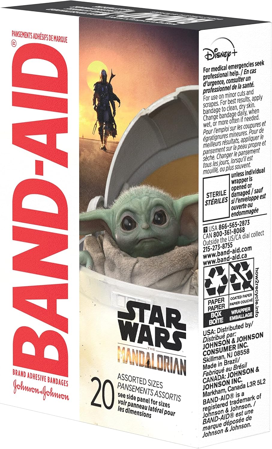 BAND AID KID STARWARS ASST 20CT