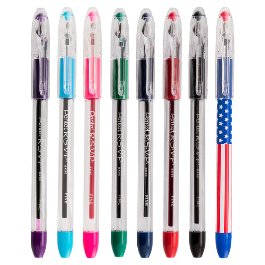 RSVP Ballpoint Pen, (0.7mm) Fine Line, Blue Ink 2-Pk