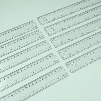 CLi Translucent Plastic Ruler with Double Bevel - Assorted, 12 Inches