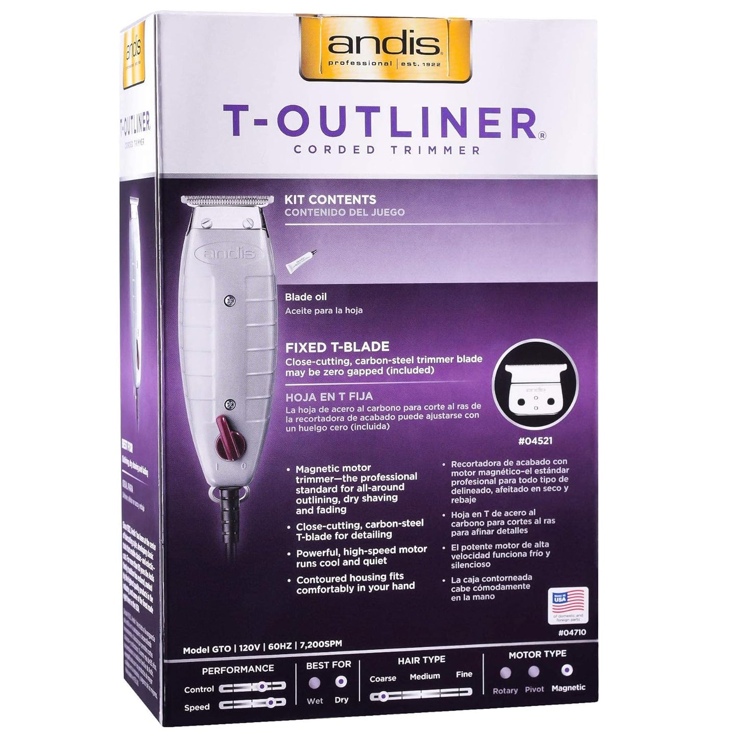 ANDIS T-OUTLINER TRIMMER #04710