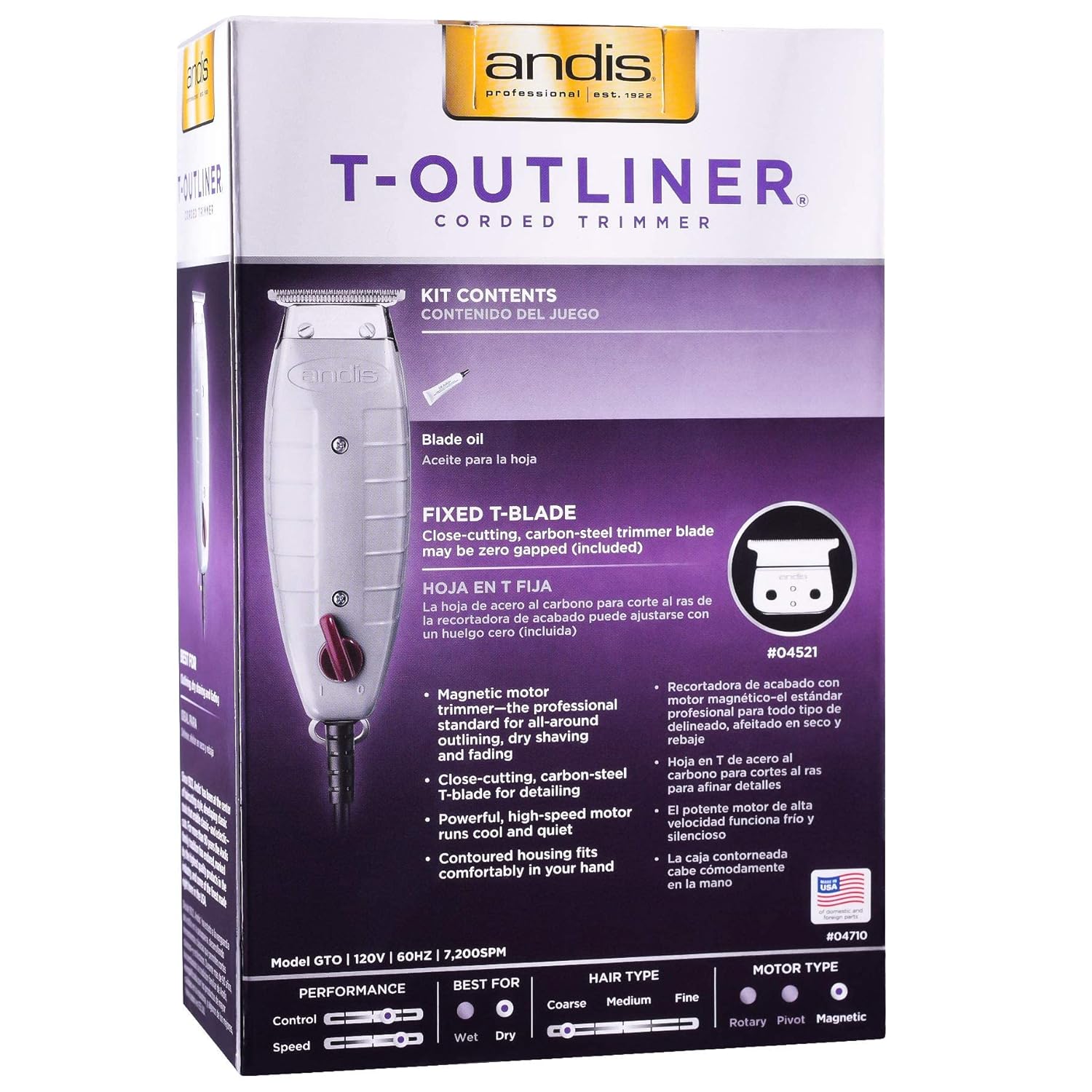 ANDIS T-OUTLINER TRIMMER #04710
