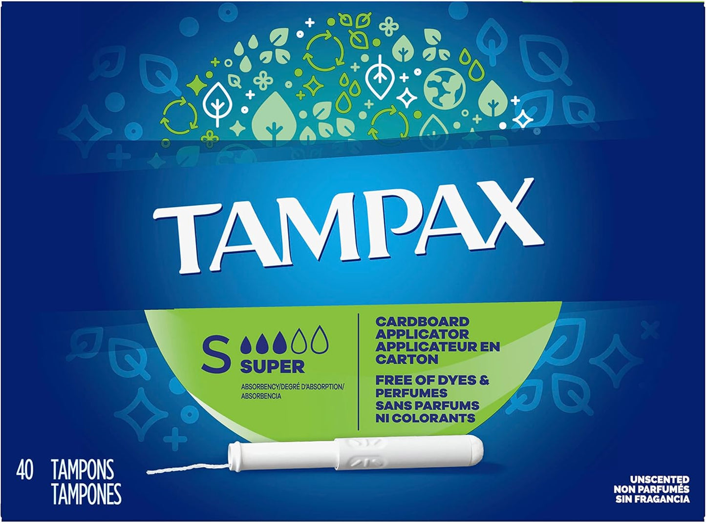 TAMPAX FLUSHABLE SUPER 40CT
