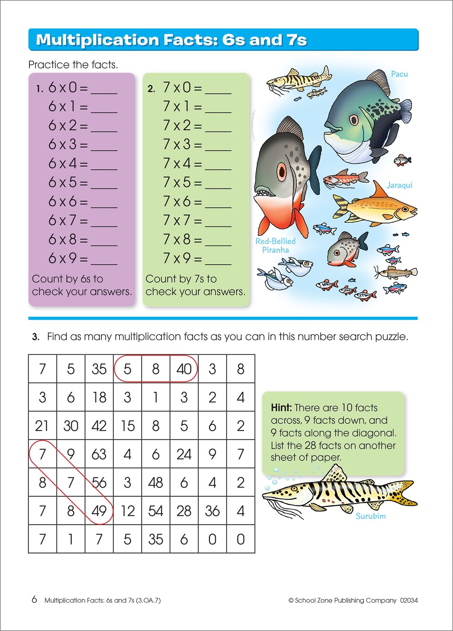 School Zone Multiplication & Division Book Ages 8-10