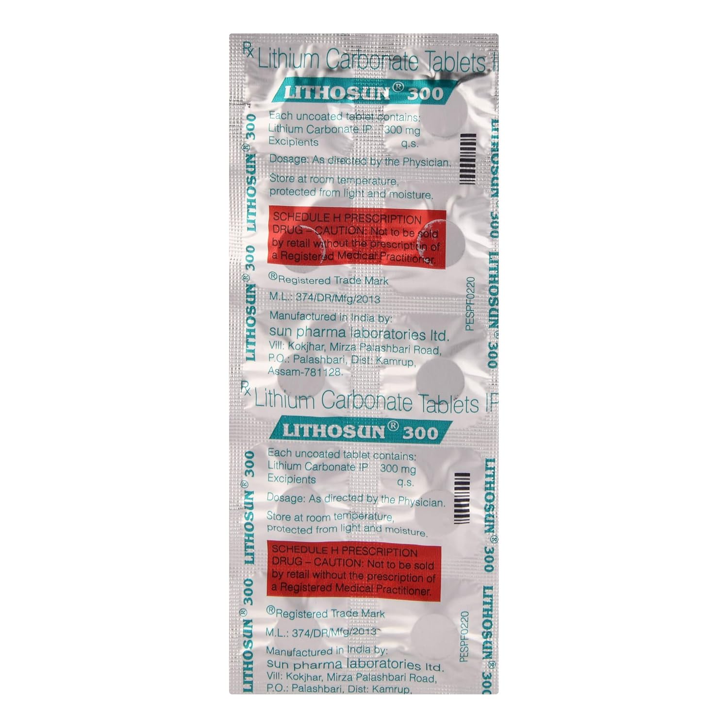 LITHIUM CARB TB 300MG 100