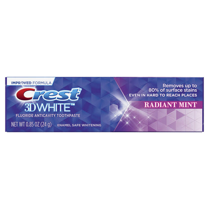Crest 3D White Vivid Fluoride Anticavity Toothpaste - Radiant Mint, 0.85 oz
