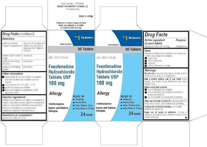 FEXOFENADINE HCL 180MG TABLET USP 30CT