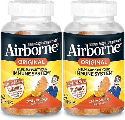 AIRBORNE ON-THE-GO PACK ZEST ORANGE 10CT