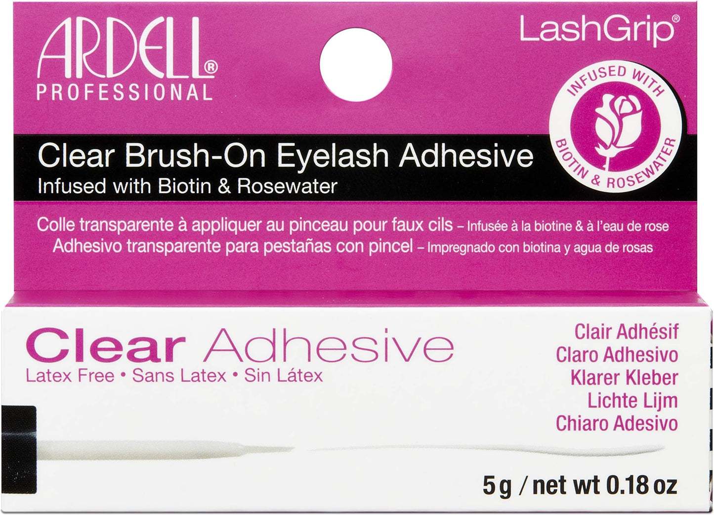 Ardell Lashgrip Adhesive Clear 0.25oz Tube (Black Package)