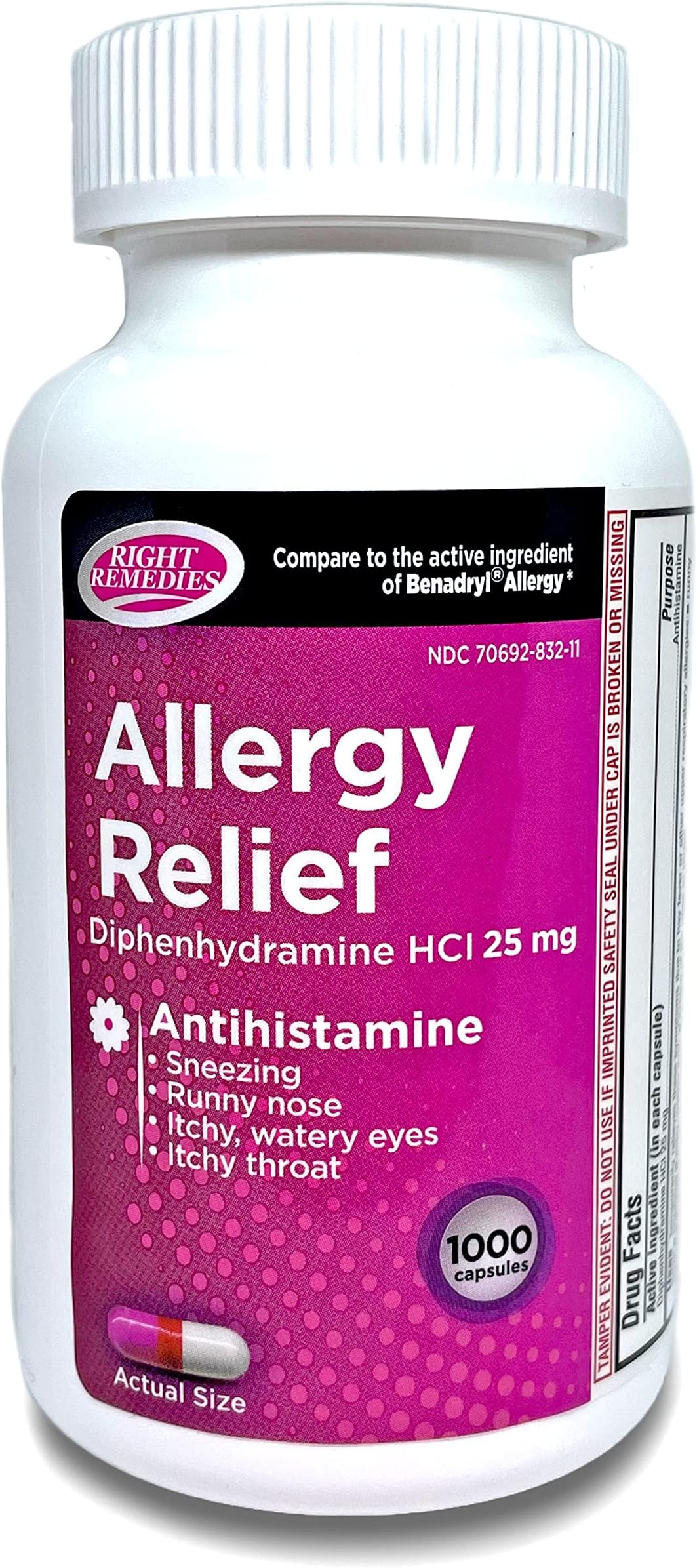 DIPHENHYD 25MG CAPSULE 100CT MAJOR