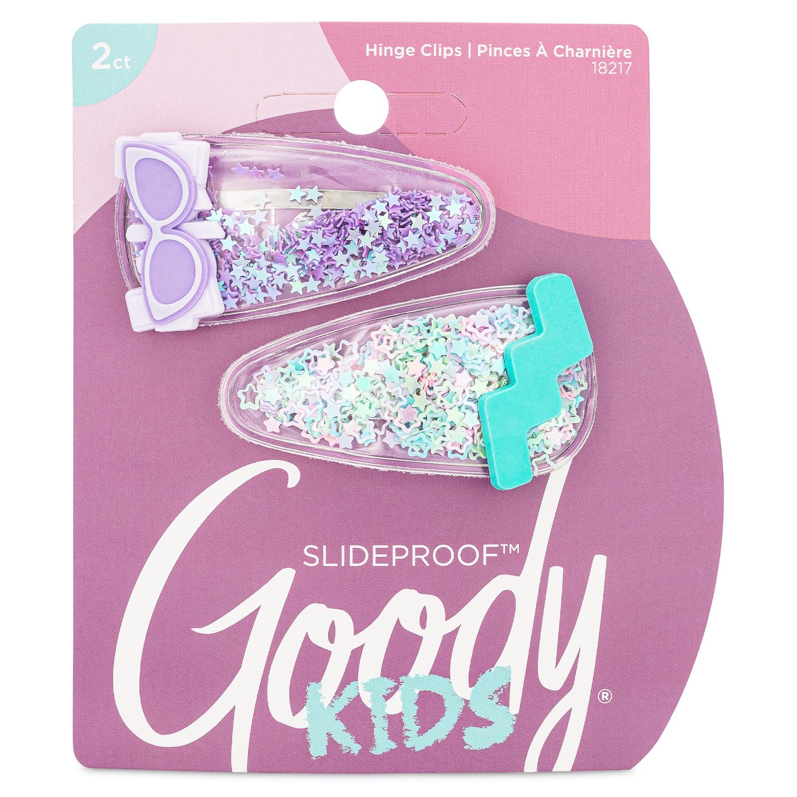Goody Slideproof Resin Hinge Hair Clips - Cream, 2 count