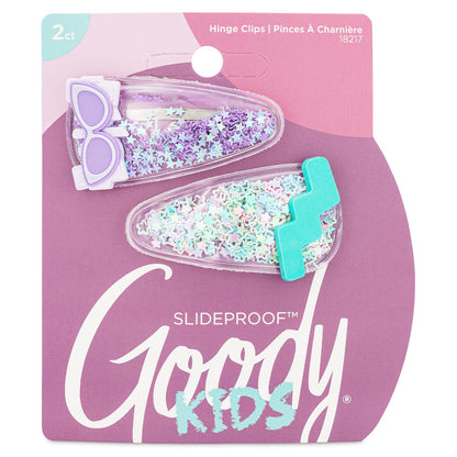 Goody Slideproof Resin Hinge Hair Clips - Cream, 2 count
