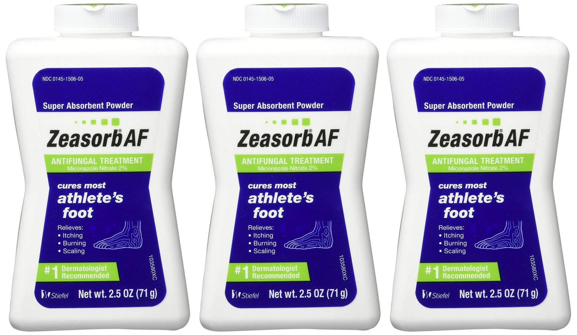 ZEASORB ATHLETES FOOT SKIN POWDER 2.5OZ