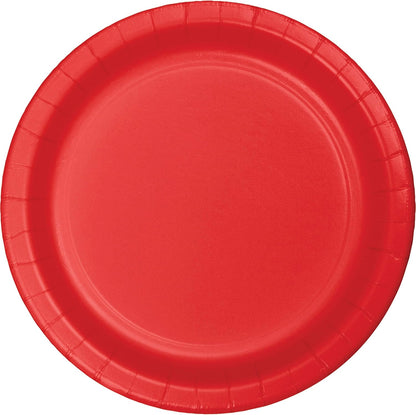 SENSATIONS Premium Paper Lunch Plates - Classic Red, 20 count